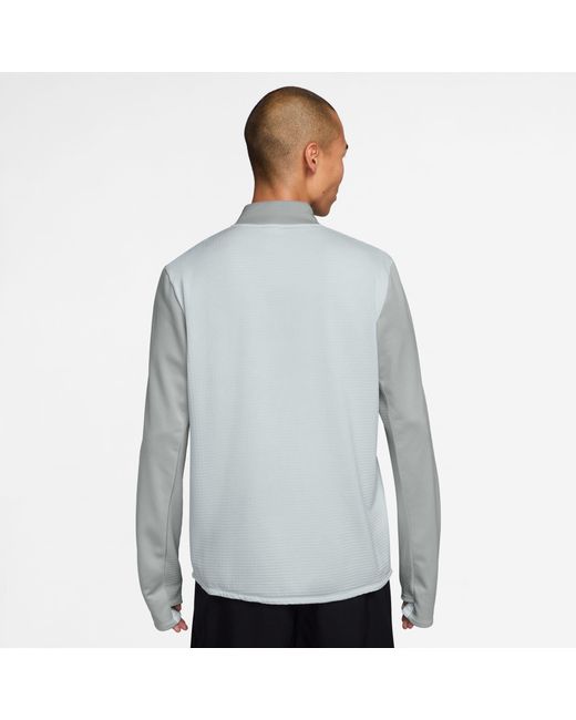 Nike Gray Long Sleeve Performance Running Top for men