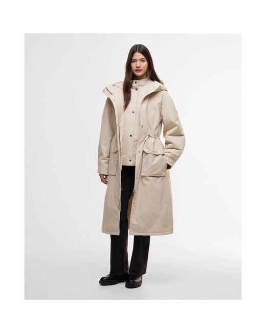 Barbour Natural Gabriella Showerproof Long Sleeve Rain Anorak