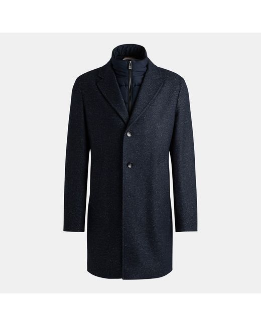 Boss Blue H-Hyde-Bib-234 Structured Peacoat for men
