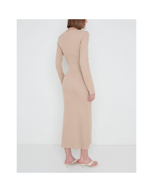 Pretty Lavish Natural Knitted Jumper Dress