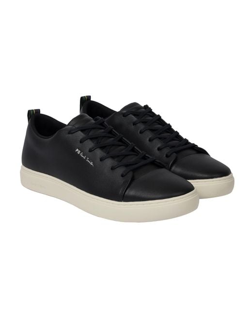 Paul Smith Black Lee Leather Low-Top Trainers for men