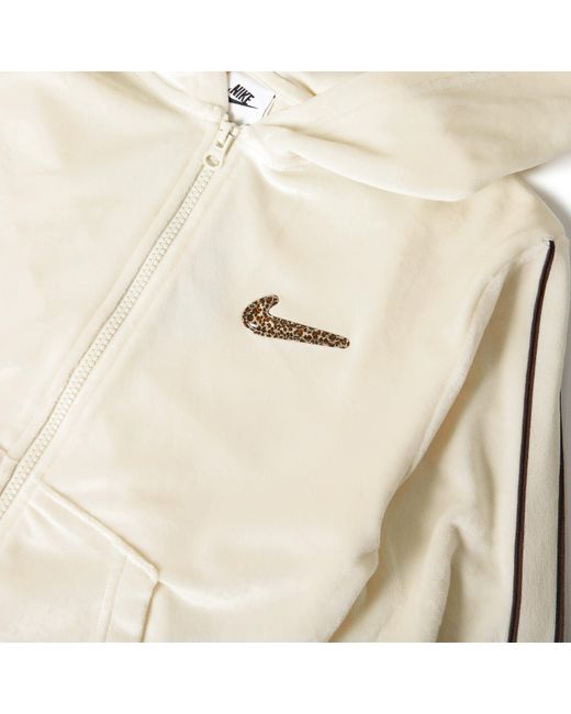 Nike White Velour Track Top