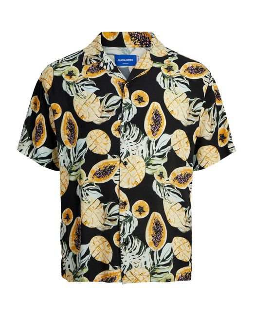 Jack & Jones Black And Tampa Regular Fit Short Sleeve Shirt for men
