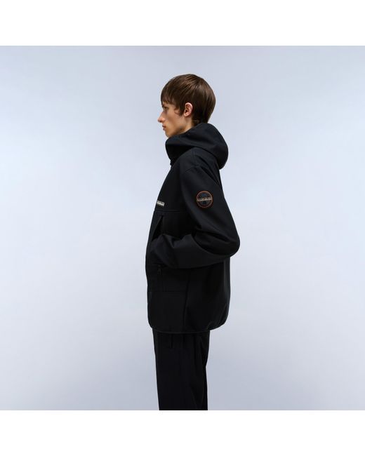 Napapijri Black Napa Biois Zip Ventilation Rain Anorak for men