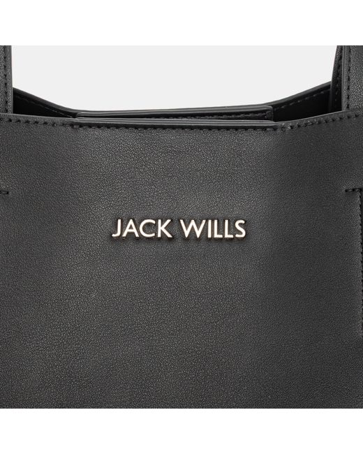 Jack Wills Black Classic Shoulder Tote Bag