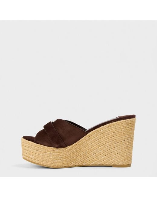 Jimmy Choo Brown Leda Wedge Heeled Sandals