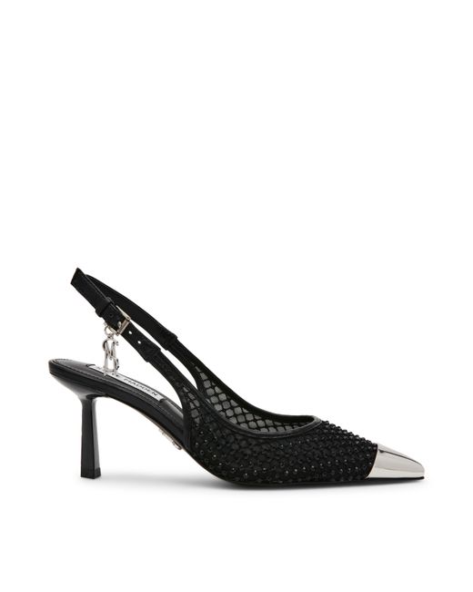 Steve Madden Black Vixen Mesh Slingbacks