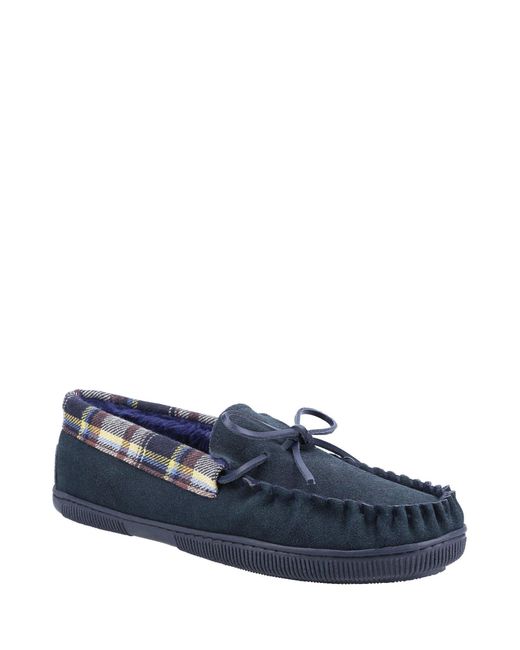 Cotswold Blue Sodbury Moccasin Slipper for men