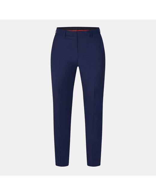 HUGO Blue Slim Fit Trousers for men