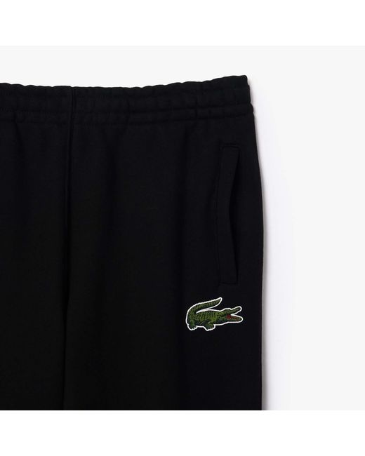 Lacoste Black Relaxed-Fit Sweatpants for men