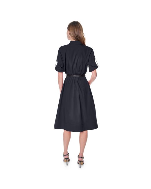 DKNY Black Belt Pop Shirt Dress