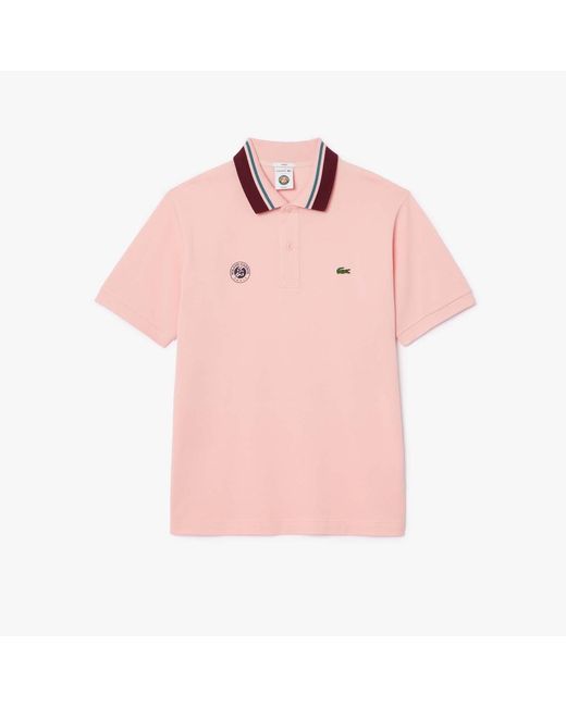 Lacoste Pink Roland-garros Sport Edition Umpire Polo Shirt for men