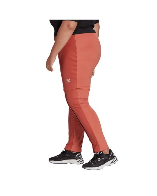 Adidas Originals Red Adidas Always Original Slim Snap Plus Size Joggers