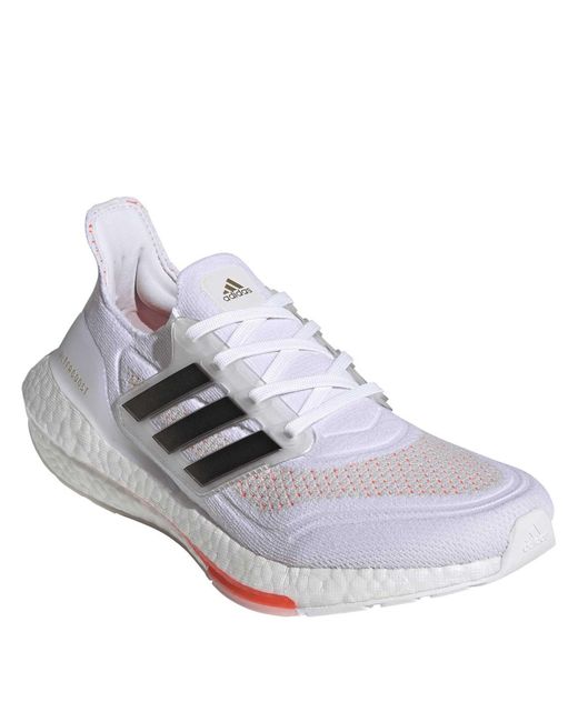 Adidas White Ultraboost 21 Running Shoes