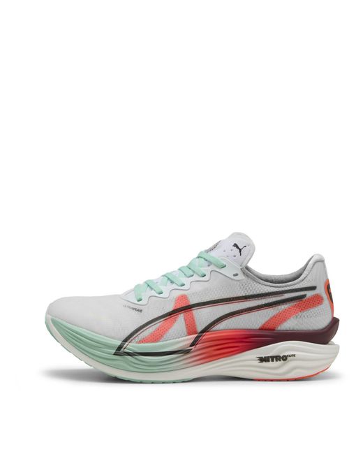 PUMA White Deviate Nitro Elite 3 Road Running Shoes