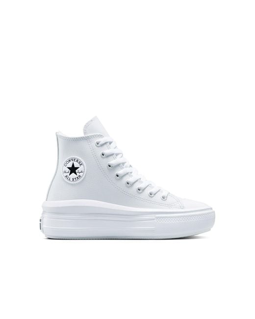 Converse White Chuck Taylor All Star Mov High-Top Trainers