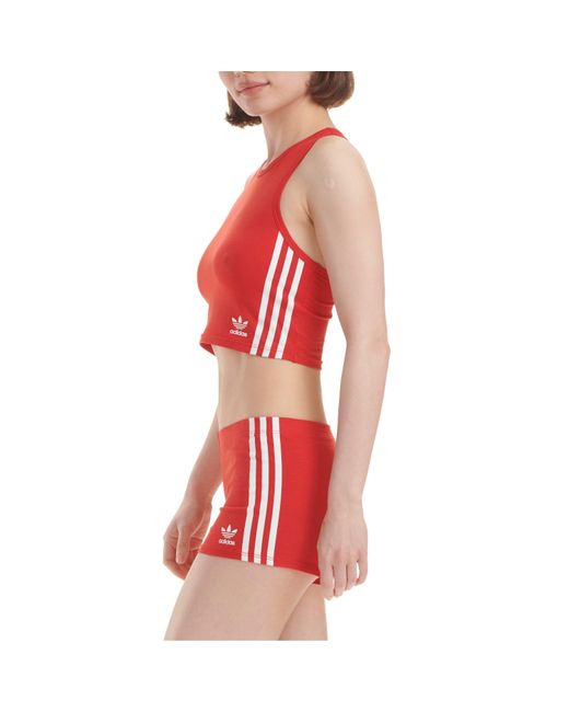 Adidas Originals Red Originals Comfort Flex Cotton Crop Top