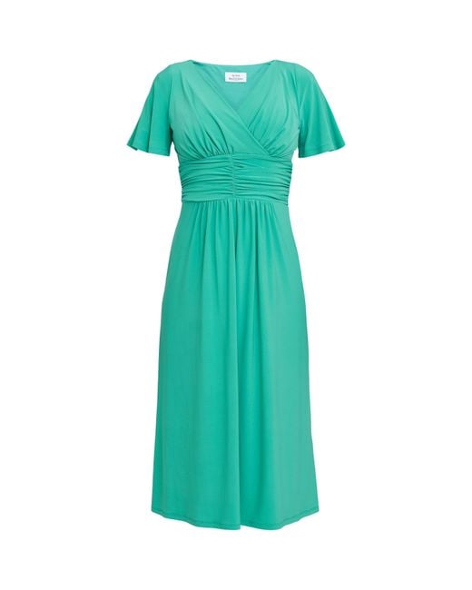 Gina Bacconi Green Frieda Jersey Print Dress
