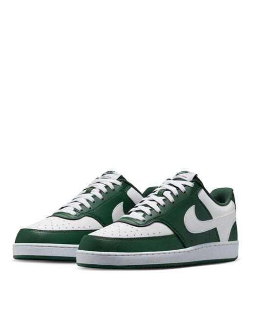 Nike Green Court Vision Low Trainers for men