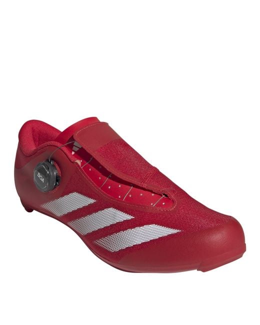 Adidas Red Tempo Stripes Boa Road Cycling Shoes for men