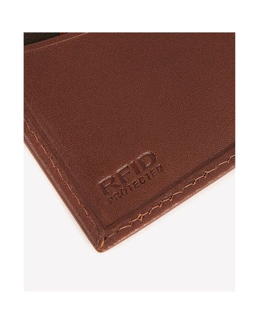 Barbour Brown Colwell Leather Billfold Wallet for men