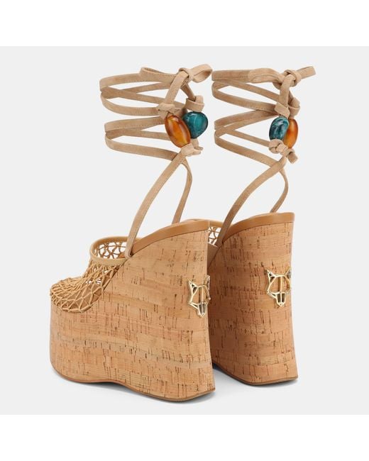 Naked Wolfe Natural Wedge Sandals