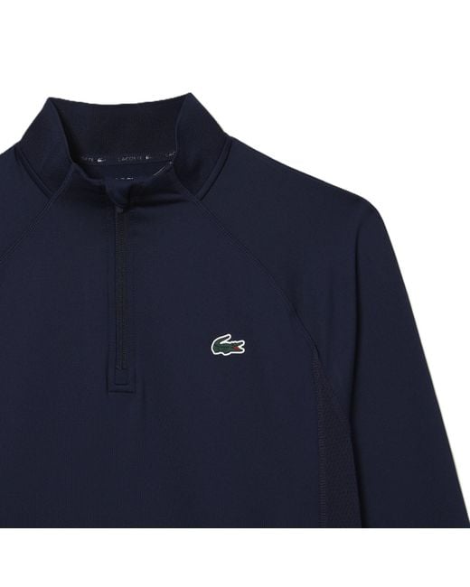 Lacoste Blue Moisture-Wicking Weather-Resistant Performance Golf Jacket for men