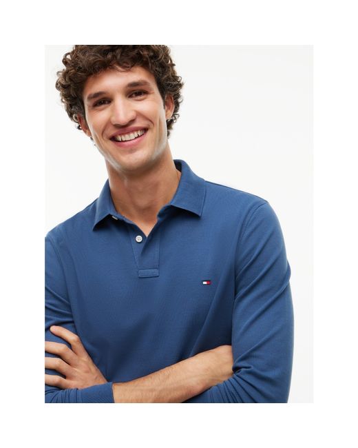 Tommy Hilfiger Blue 1985 Long Sleeve Polo Shirt for men