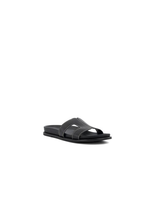 Dune Black Loupa Flat Sandal