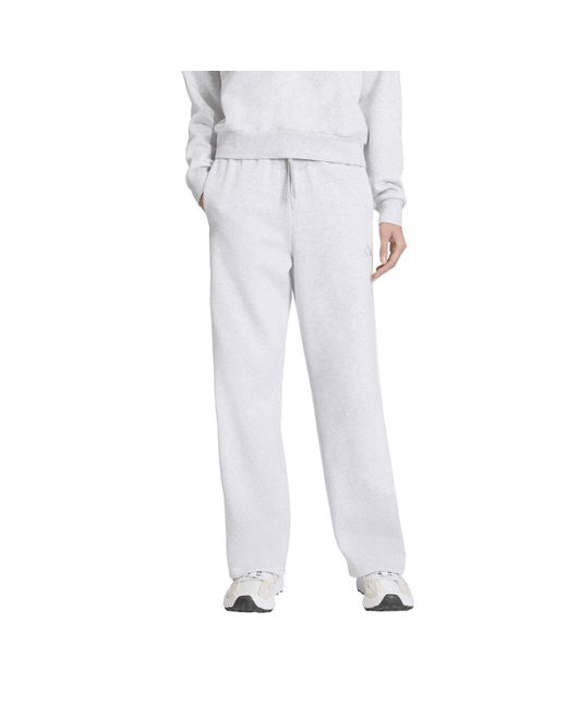 Adidas White Essentials Wide Leg Fleece Pant