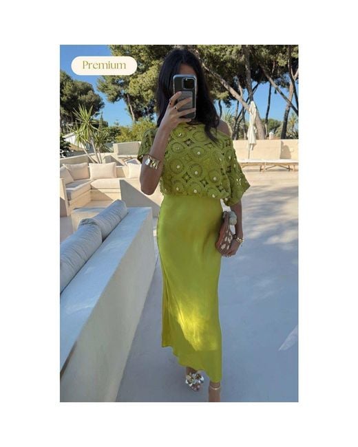 Never Fully Dressed Green Shell Tilly Maxi Dress