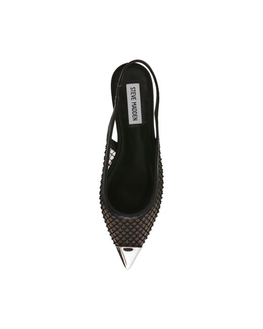 Steve Madden Black Marissa Mesh Slingbacks