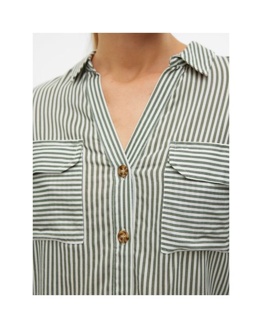 Vero Moda Gray Long-Sleeve Plain Shirt