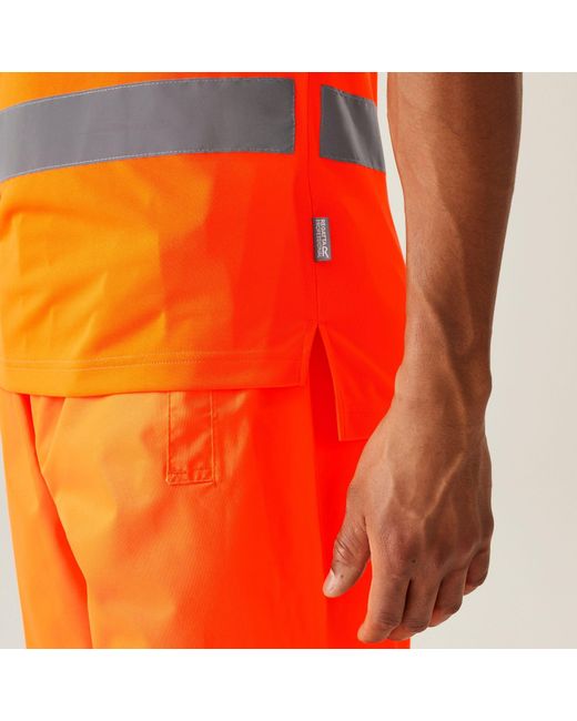 Regatta Orange Hi-Vis Pro Contract T-Shirt for men