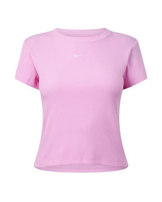 Nike Purple Ribbed T-Shirt