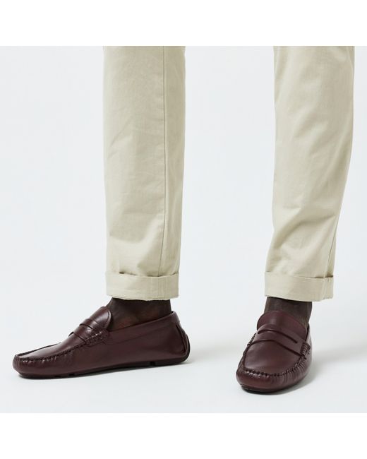 Dune Brown Brantley Saddle Driver Loafer Size 8 for men