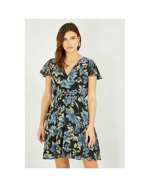 Mela london floral wrap hot sale dress