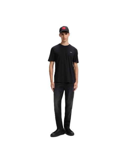 HUGO Black Dero222 Short Sleeve Polo Shirt for men