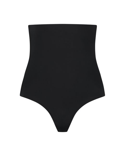 Bye Bra Black Invisible High Waist Thong With Light Control