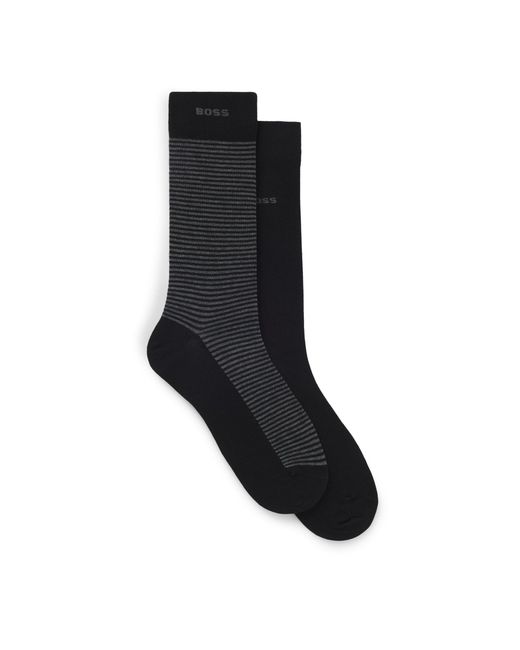 Boss Black 2 Pack Striped Socks for men
