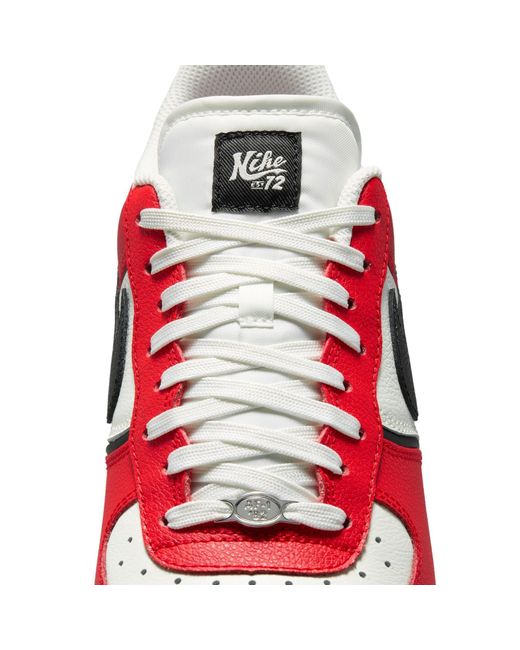 Nike Red Air Force 1 07 Shoes for men