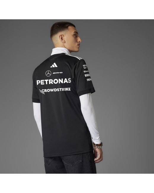 Adidas Black Mercedes Amg Petronas Formula One Team Driver Shirt for men