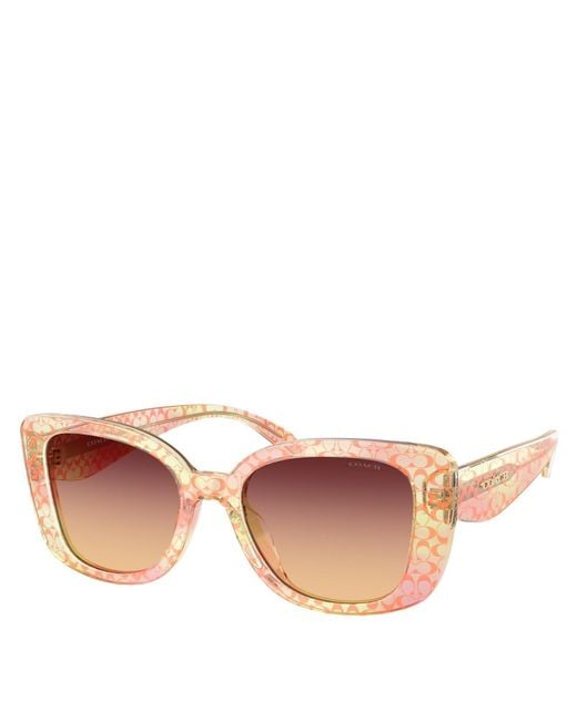 COACH Pink 0Hc8450U Oversized Sunglasses