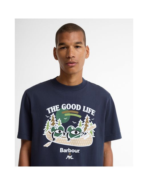 Barbour Blue T-Shirt for men
