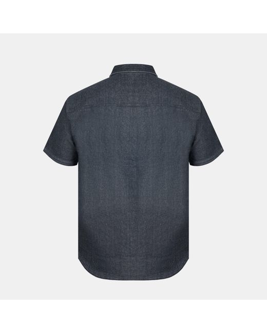 Firetrap Blue Short-Sleeve Plain Shirt for men