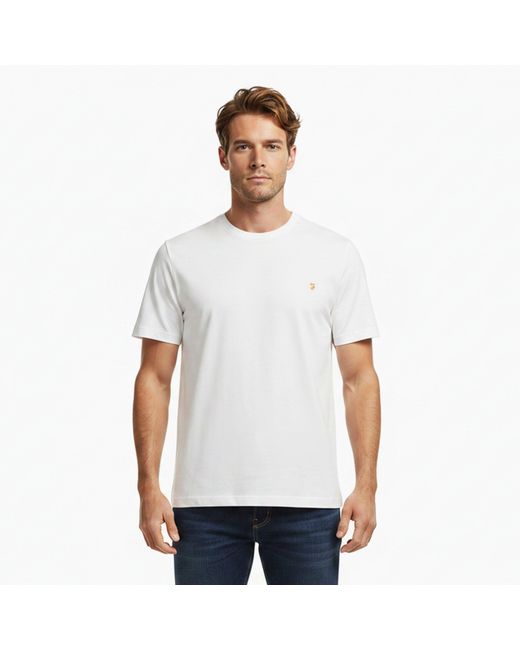 Farah White Harrow Ss T-Shirt for men