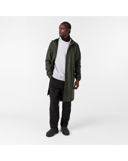 Rains Green Fishtail Waterproof Parka