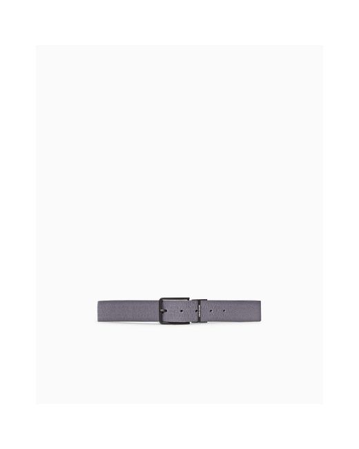 ARMANI EXCHANGE Black Tongue Leather Belt for men