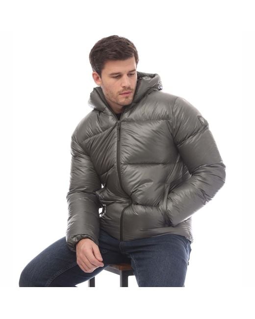 Belstaff Gray Resolve Medium Puffer Jacket for men