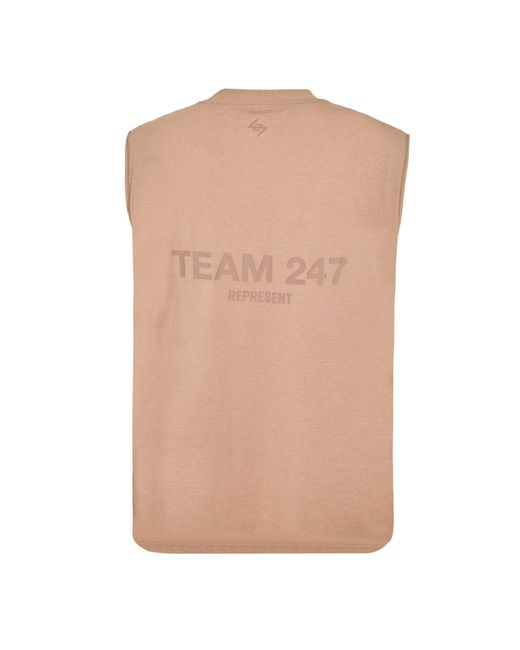 REPRESENT 247 Natural Team Tank Performance Gym Vest for men
